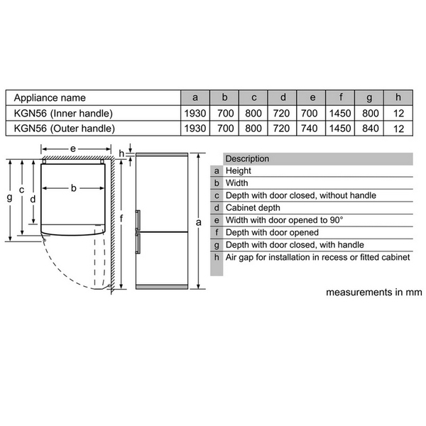Tủ Lạnh Đơn Bosch KGN56HI3P 2 Cánh Ngăn Đá Dưới - 505 Lít