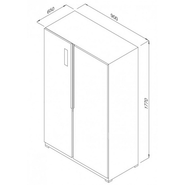 Tủ Lạnh Âm Tủ Malloca MF-517SBS Side By Side 2 Cửa - 517 Lít