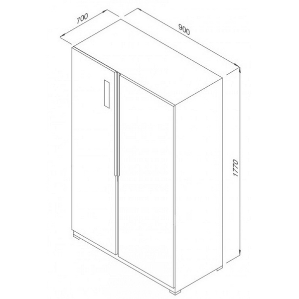 Tủ Lạnh Âm Tủ Malloca MF-521SBS Side By Side 2 Cửa - 521 Lít