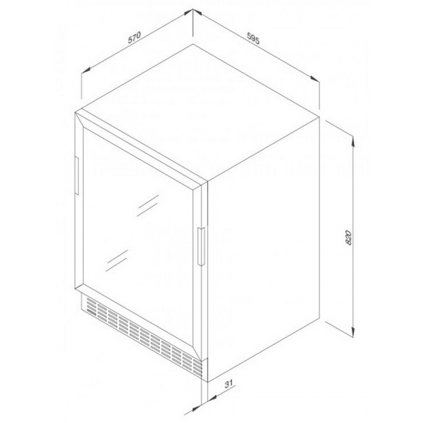 Tủ Bảo Quản Rượu Vang Malloca MWC-46BG Độc Lập/ Âm Tủ - 127 Lít ~ 46 chai