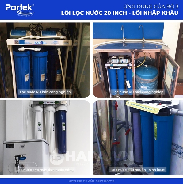 Lõi Lọc Giấy Xếp PARTEK / PARAGON P2005-PBB 20 INCH, 0.5 micron cao cấp