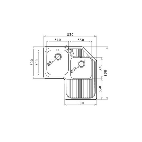 Chậu Rửa Chén Bosch - Pyramis HMH.101000101 CELESTE LH