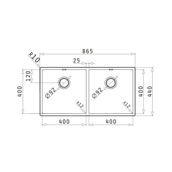 Chậu Rửa Chén Bosch - Pyramis HMH.101031401 ASTRIS (86,5X44) 2B