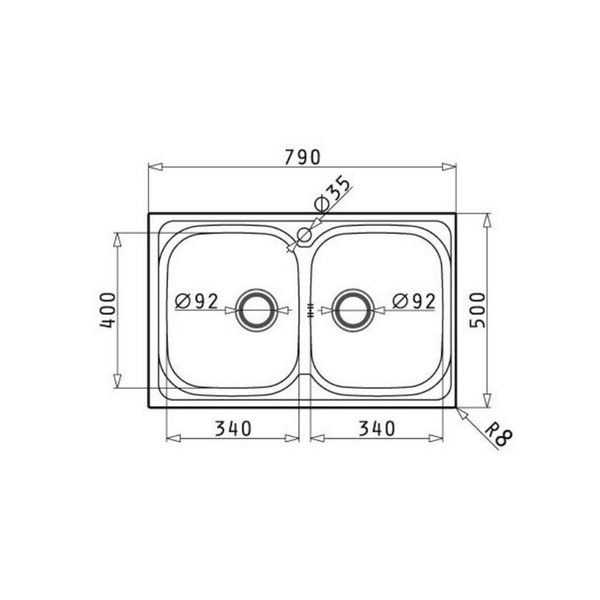Bồn Rửa Chén BOSCH - PYRAMIS HMH.107132501 AMALTIA (79X50) 2B