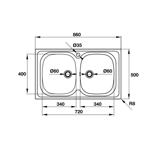 Chậu Rửa Chén Inox Hafele - CLAUDIUS HS-SD7744 565.86.381