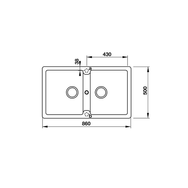 Chậu Đá Hafele GALBA HS-GD8650 - Màu Kem 570.36.400