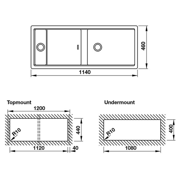 Chậu Đá Hafele HS-GDD11446 D-150 570.35.340