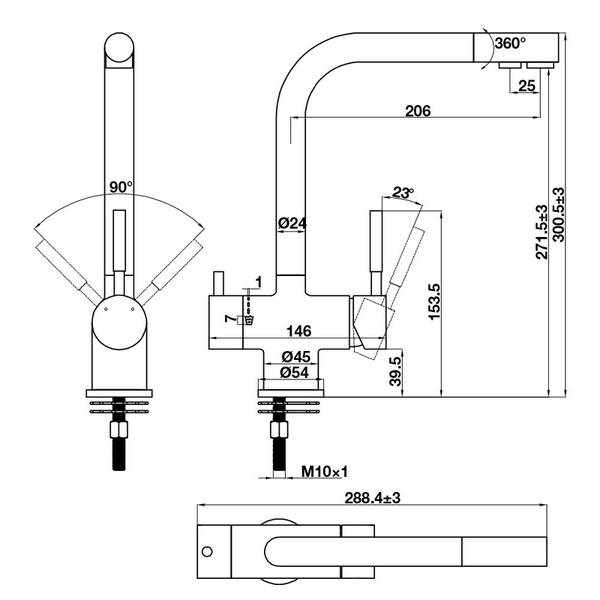 Vòi Rửa Chén Hafele HT21-CH2F271 577.55.210