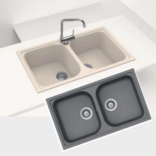 Chậu Đá Hafele JULIUS HS-GD8650 570.35.480 / 570.35.580