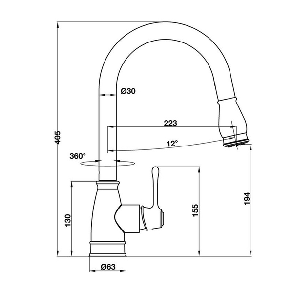 Vòi Rửa Chén Hafele Prome 570.51.020