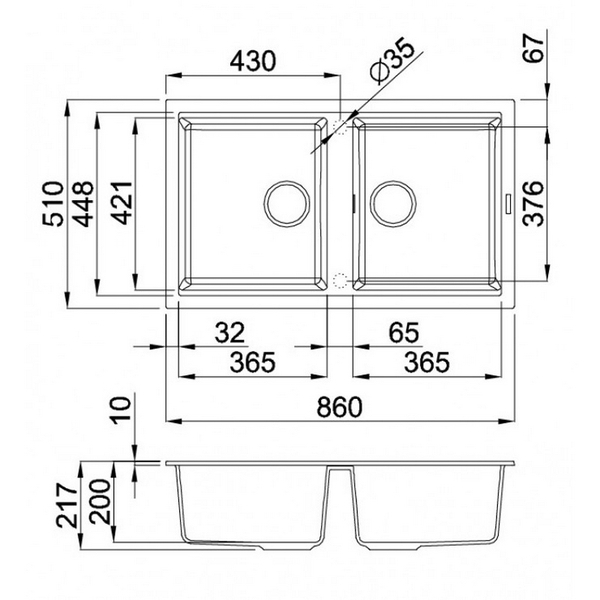Bồn Rửa Chén Malloca BIANCO K-45062 Đá
