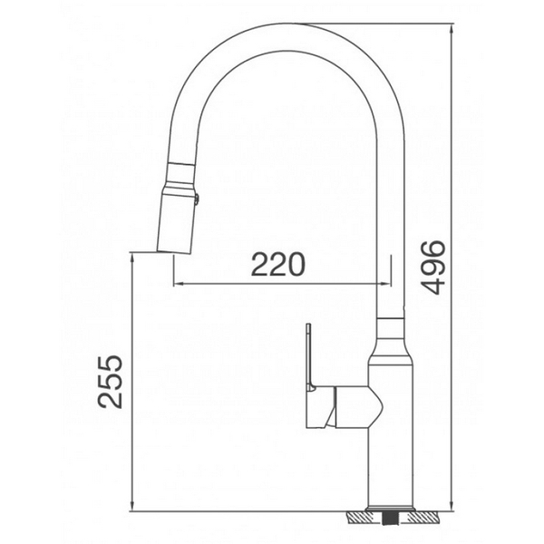 Vòi Bếp Rút Dây Malloca K046-S Nóng Lạnh Inox