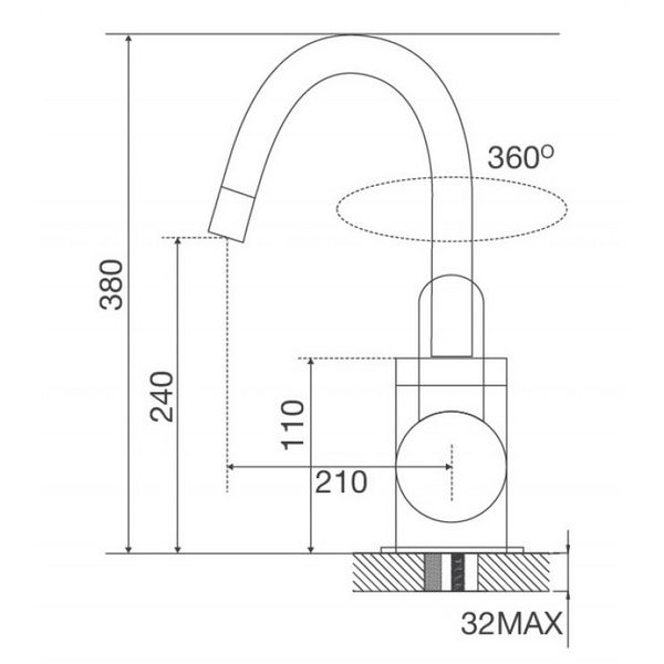 Vòi Rửa Chén Malloca K119T1 Nóng Lạnh