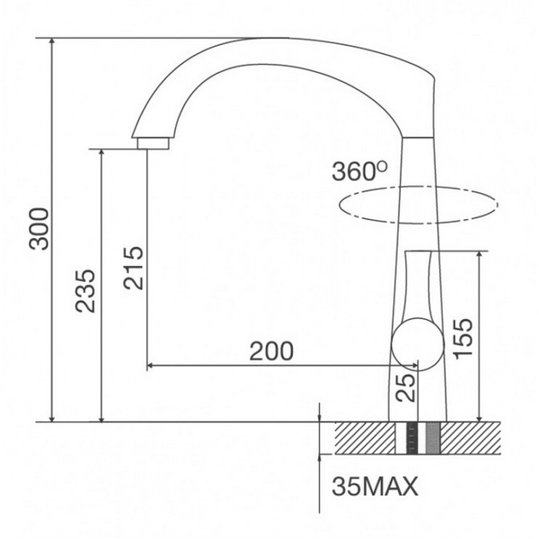 Vòi Rửa Chén Malloca Inox K151T Nóng Lạnh