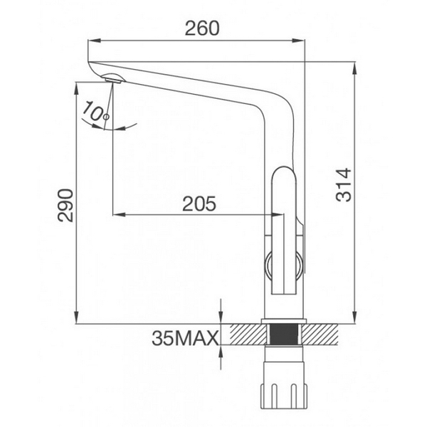 Vòi Rửa Chén Malloca K275C Nóng Lạnh