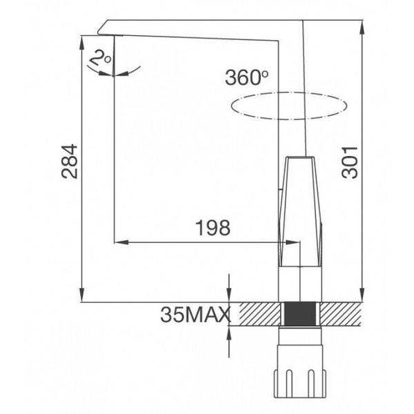 Vòi Rửa Chén Malloca K291C Nóng Lạnh