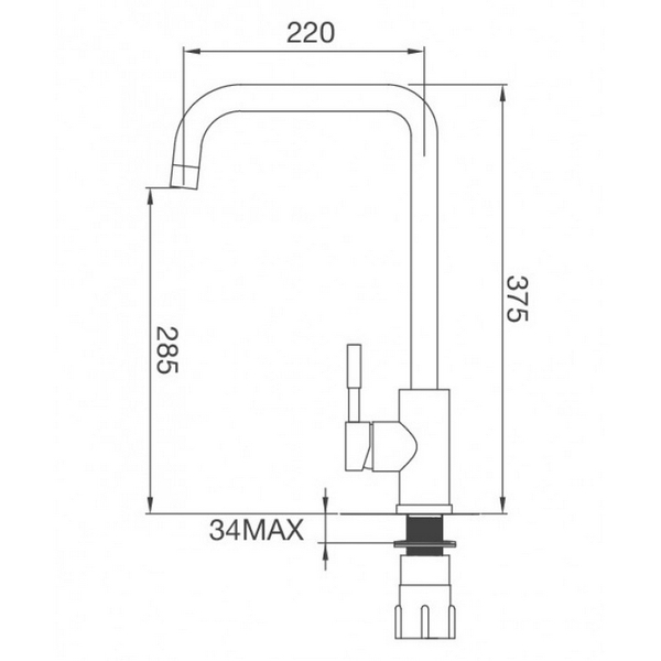 Vòi Rửa Chén Malloca Inox K559-SN Nóng Lạnh