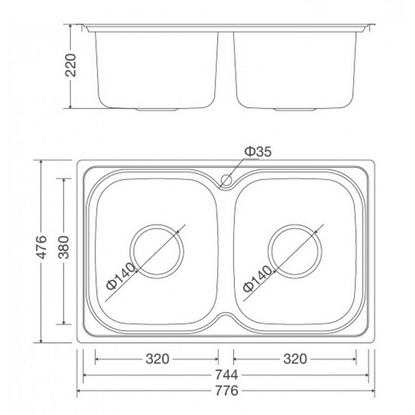 Chậu Rửa Chén Malloca MS 1001 NEW Inox 304