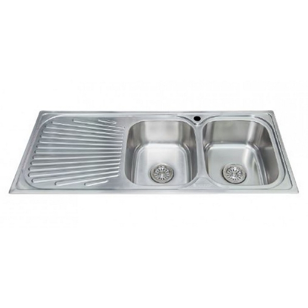 Chậu Rửa Chén Malloca MS 1026L Inox 304 2 Hộc Cánh Trái