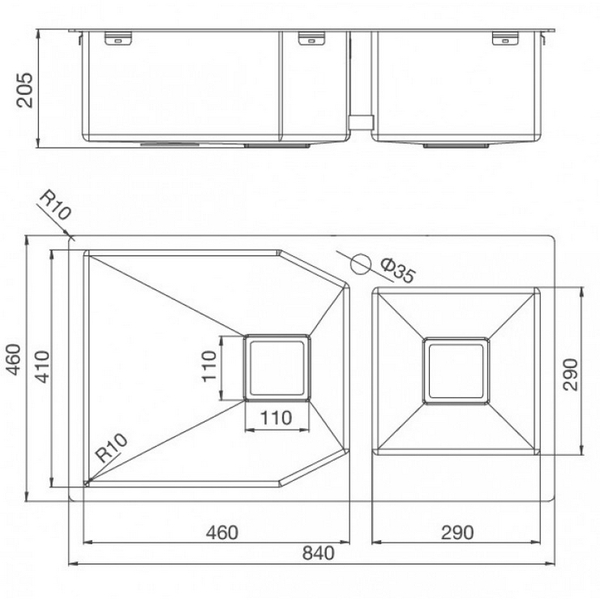 Chậu Rửa Chén Malloca MS 610T Inox 304