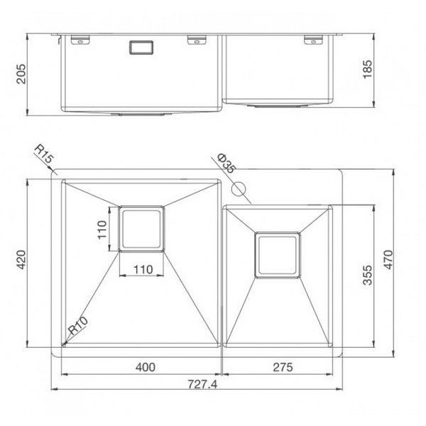 Chậu Rửa Chén Malloca MS 620T Inox 304