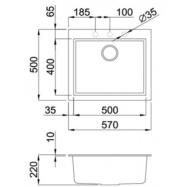 Chậu Rửa Chén Malloca TITANIUM G-10573