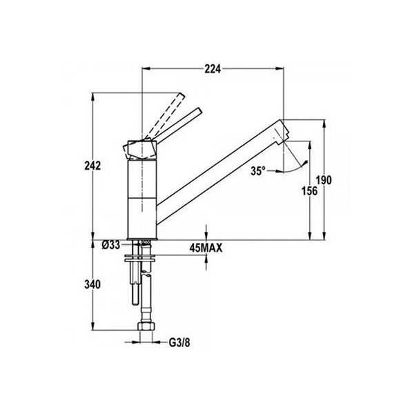 Vòi Chậu Rửa Teka AUK 913 MB
