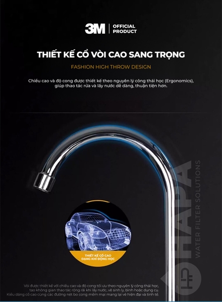 Vòi Nước Uống 3M Cao Cấp (Mẫu Mới) - Hàng Chính Hãng Nhập Khẩu