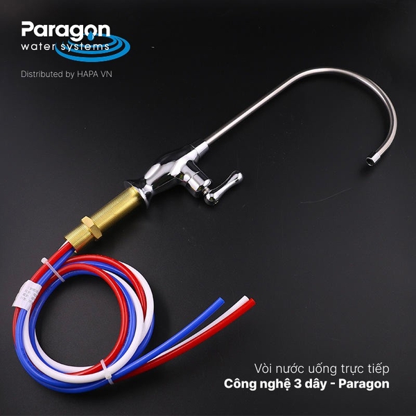 Vòi Nước Uống PARAGON 3 Dây - INOX 304 Cao Cấp, Không Gỉ, Tiêu Chuẩn NSF Mỹ