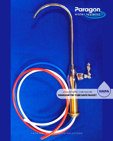 Vòi Nước Uống PARAGON 3 Dây - INOX 304 Cao Cấp, Không Gỉ, Tiêu Chuẩn NSF Mỹ