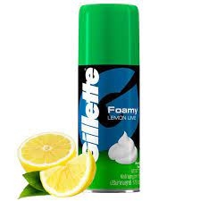 GILLETTE LEMON LIME Shave Foamy 175g - Bọt Cạo Râu Hương Chanh