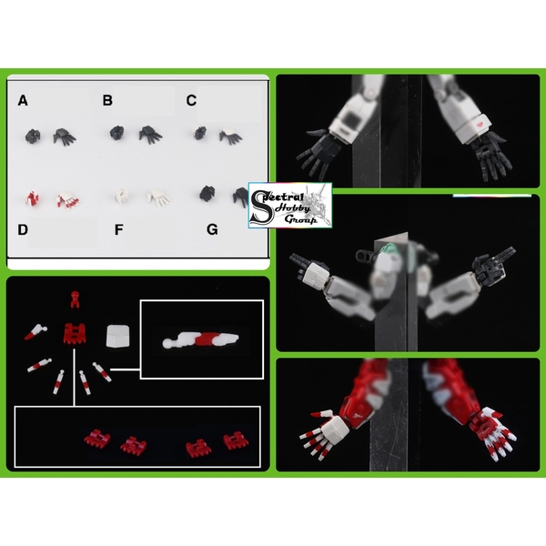 Phụ kiện lắp ráp đôi tay động 1/144 HAND SET HG RG cho gundam Figure 1/10 1/12 dalin model