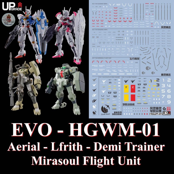 Decal nước HG HGWM-01 Aerial - Lfrith - Mirasoul Flight - Demi Trainer
