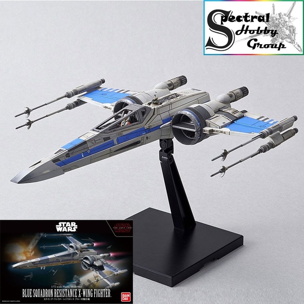 Mô hình nhựa lắp ráp BANDAI STAR WARS 1/72 BLUE SQUADRON RESISTANCE X-WING XWING FIGHTER