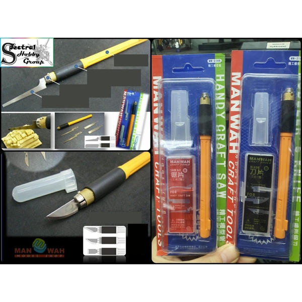 Dụng cụ Dao blade mini / Cưa tay hand saw mini kèm cán holder đa năng cho mô hình MANWAH