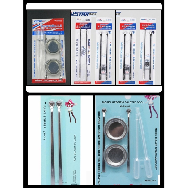 Dụng cụ mô hình - Que ngoáy sơn mô hình ustar 9sea taiwan stick mixing color