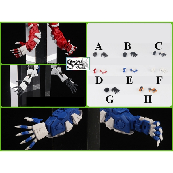 Phụ kiện đôi tay động móng vuốt 1/100 CLAWS HAND SET cho các loại gundam MG dalin model