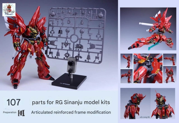 Phụ kiện năng cấp sửa lỗi cho RG Sinanju - 107 Toys
