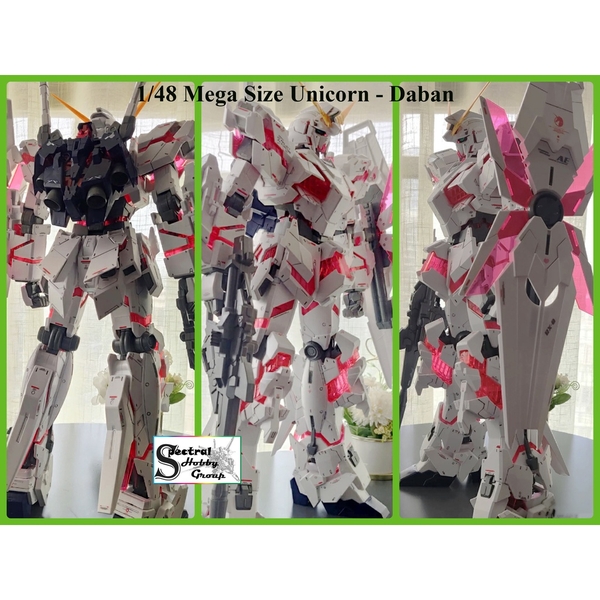 Mô hình lắp ráp 1/48 Mega size Unicorn MEGASIZE 53.5cm gundam Daban