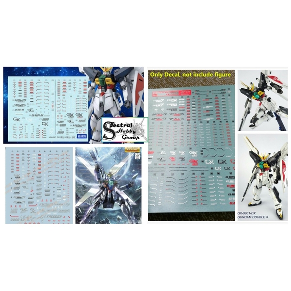 Decal nước dán mô hình Gundam X DX GX9900 GX9901 MG RG các loại - Water sticker