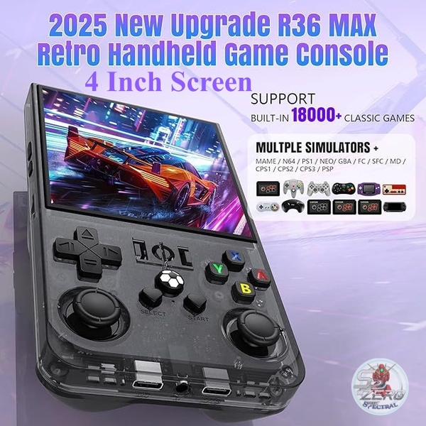 Máy chơi game R36 MAX Retro Handheld Console 4.0 Inch Screen