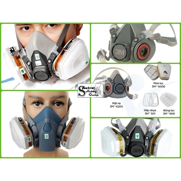 Mặt nạ phòng độc 3M 6200 7502 6001 6006 2097 & phụ kiện các loại