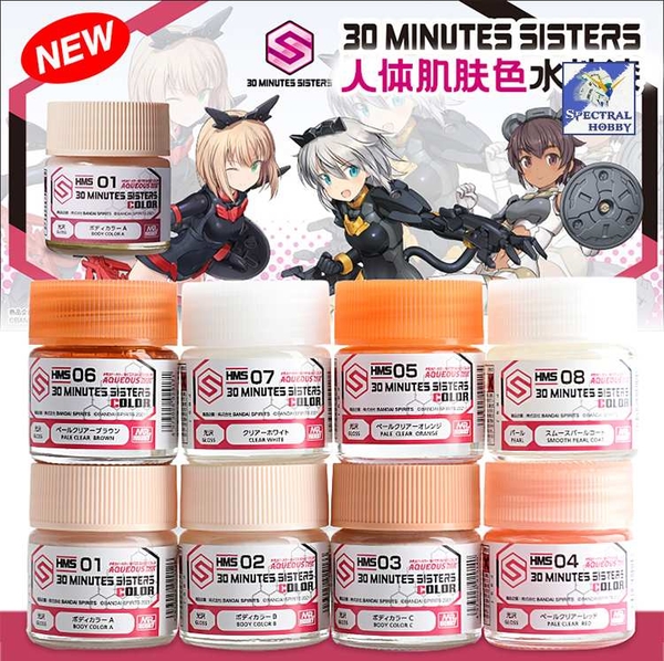 Sơn mô hình Mr.hobby 30 minutes sisters màu da Humanoid Skin Color HMS 30MS series