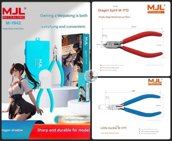 Kìm cắt mô hình MJL model 1942 1710 1711 1712 Cutting Pliers Single blade Cutter