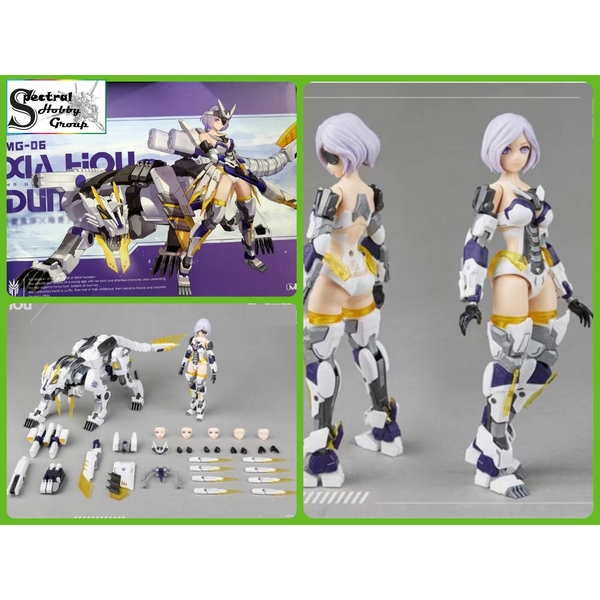 Mô hình lắp ráp action figure MS General MG06 Xiahou Dun Luwu Role white tiger Pretty Armor Girl PA