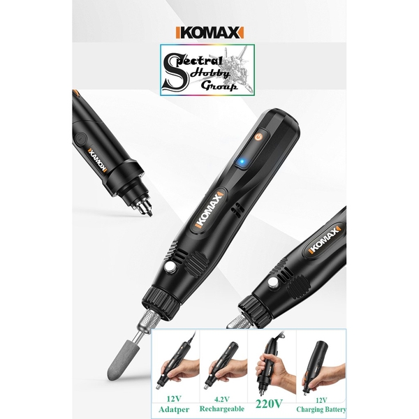 Dụng cụ KOMAX máy điêu khắc Mini cầm tay không dây Mài cắt khoan đánh bóng động cơ mạnh mẽ
