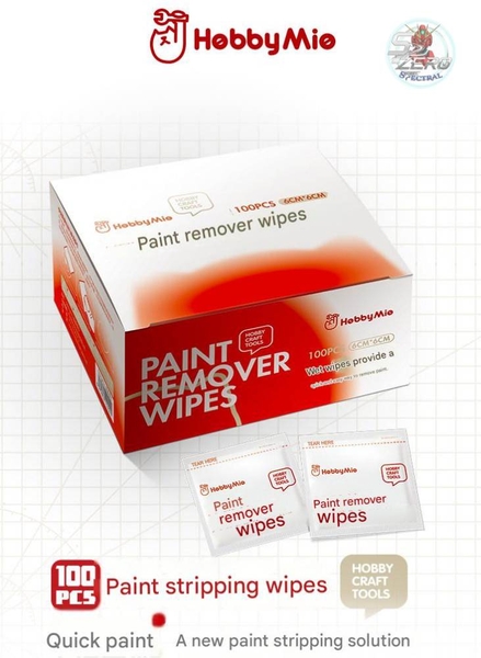 Khăn lau tẩy sơn xóa decal nước Hobby Mio Paint remover stripping wipes cleaner