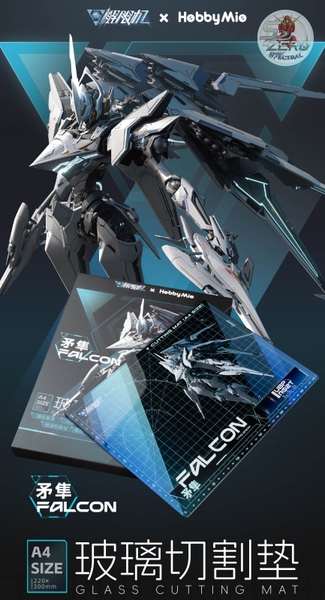 Bảng cắt mô hình kính cường lực A4 Glass Cutting Mat Hobby Mio x Mecha break Falcon