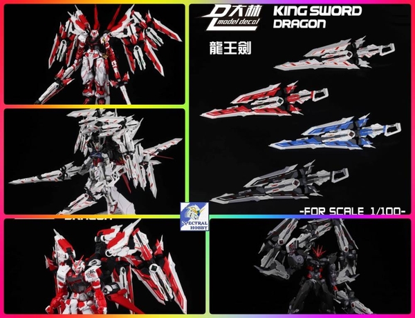 Phụ kiện lắp ráp MG 1/100 Đại Kiếm King Sword Dragon *2(+1) Tactical Arms Weapon cho Gundam seed / Astray