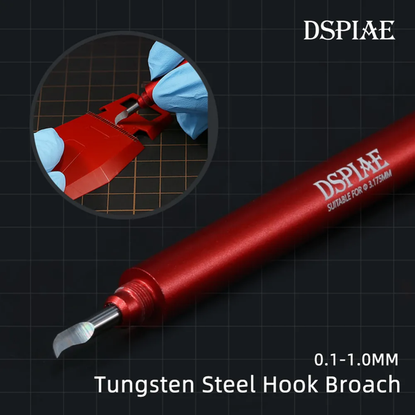 DSPIAE Chisel móc câu kẻ tạo line Tungsten Carbide Engraving Tip 0.1-1mm